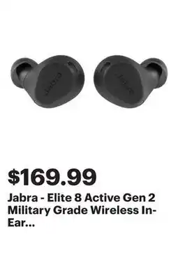 Best Buy Jabra - Elite 8 Active Gen 2 Military Grade Wireless In-Ear Headphones with Smart Case - Black offer