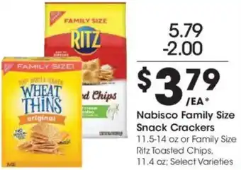 Kroger Nabisco Family Size Snack Crackers offer