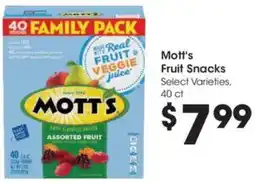 Kroger Mott's Fruit Snacks offer