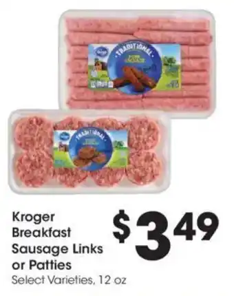 Kroger Kroger Breakfast Sausage Links or Patties offer