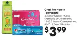 Kroger Crest Pro Health Toothpaste offer