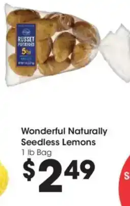 Kroger Wonderful Naturally Seedless Lemons offer