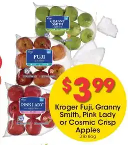 Kroger Kroger Fuji and Granny Smith Pink Lady or Cosmic Crisp Apples offer