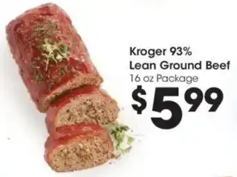 Kroger Kroger 93% Lean Ground Beef offer