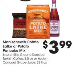 Kroger Manischewitz Potato Latke or Potato Pancake Mix offer