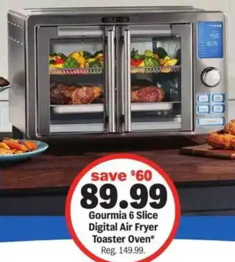 Meijer Gourmia 6 Slice Digital Air Fryer Toaster Oven offer