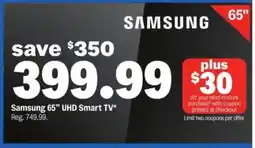 Meijer Samsung 65" UHD Smart TV offer