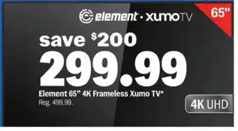 Meijer Element 65" 4K Frameless Xumo TV offer