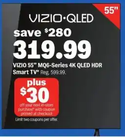 Meijer VIZIO 55" MQ6-Series 4K QLED HDR Smart TV offer