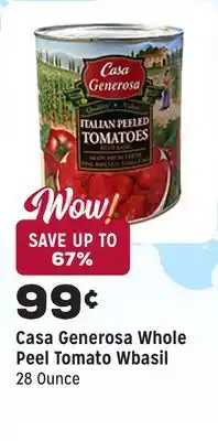 Grocery Outlet Whole Peel Tomato Wbasil offer