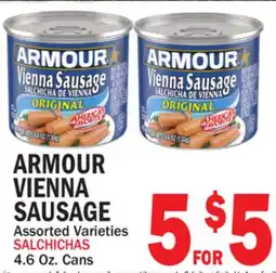 Bravo Supermarkets ARMOUR VIENNA SAUSAGE offer