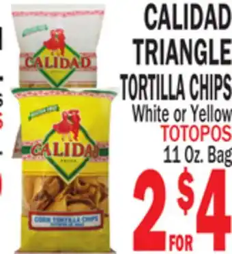 Bravo Supermarkets CALIDAD TRIANGLE TORTILLA CHIPS offer