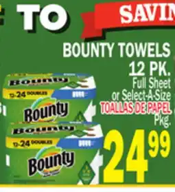 Bravo Supermarkets BOUNTY TOWELS 12 PK offer