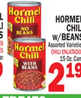 Bravo Supermarkets HORMEL CHILI W/BEANS offer