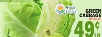 Bravo Supermarkets FRESH FROM FLORIDA GREEN CABBAGE offer