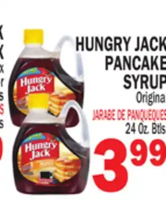 Bravo Supermarkets HUNGRY JACK PANCAKE SYRUP offer