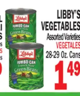 Bravo Supermarkets LIBBY'S VEGETABLES offer