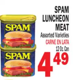 Bravo Supermarkets SPAM LUNCHEON MEAT offer