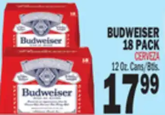 Bravo Supermarkets BUDWEISER 18 PACK offer