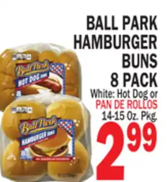 Bravo Supermarkets BALL PARK HOT DOG OR HAMBURGER BUNS 8 PACK offer