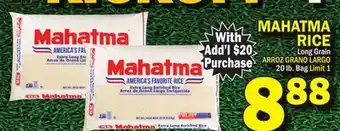 Bravo Supermarkets MAHATMA RICE offer