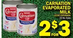 Bravo Supermarkets CARNATION EVAPORATED EVAPORATED MILK offer