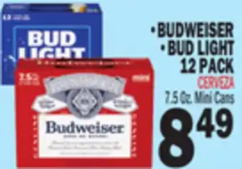 Bravo Supermarkets BUDWEISER, BUD LIGHT 12 PACK offer