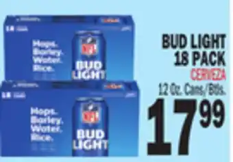 Bravo Supermarkets BUD LIGHT 18 PACK offer