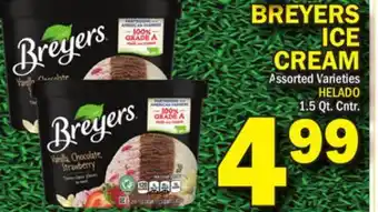 Bravo Supermarkets BREYERS ICE CREAM offer