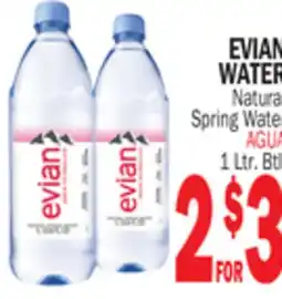 Bravo Supermarkets EVIAN WATER offer