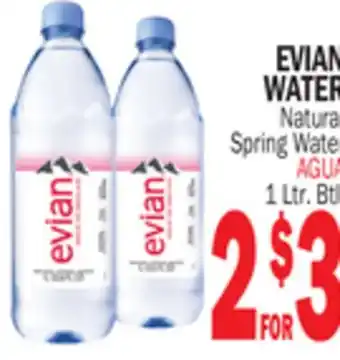 Bravo Supermarkets EVIAN WATER offer