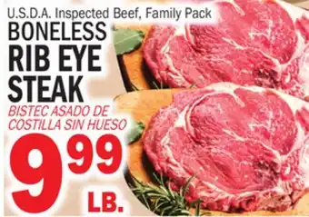 Bravo Supermarkets BONELESS RIB EYE STEAK offer