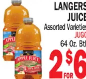 Bravo Supermarkets LANGERS JUICE offer