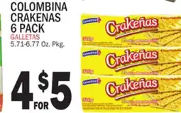 Bravo Supermarkets COLOMBINA CRAKENAS 6 PACK offer