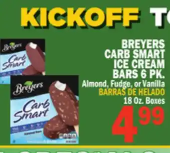 Bravo Supermarkets BREYERS CARB SMART ICE CREAM BARS 6 PK offer