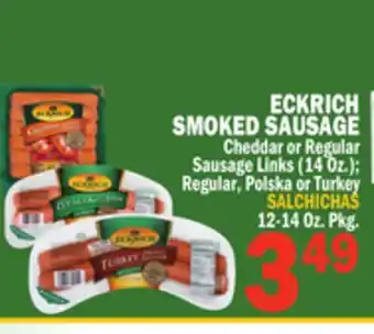 Bravo Supermarkets ECKRICH SMOKED SAUSAGE 12-14 Oz. Pkg offer