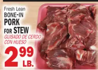 Bravo Supermarkets bone-in PORK for for STEW offer