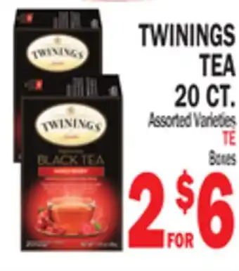 Bravo Supermarkets TWININGS TEA 20 CT offer