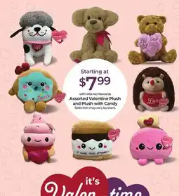 Rite Aid Assorted Valentine Plush and Plush with Candy offer