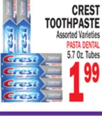 Bravo Supermarkets CREST TOOTHPASTE offer