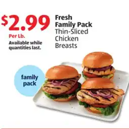 Aldi Fresh Family Pack Thin-Sliced Chicken Breasts offer