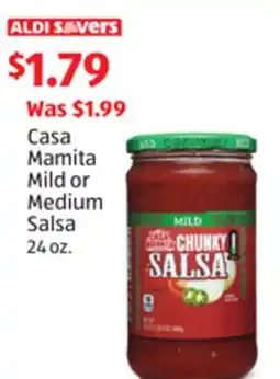 Aldi Casa Mamita Mild or Medium Salsa offer