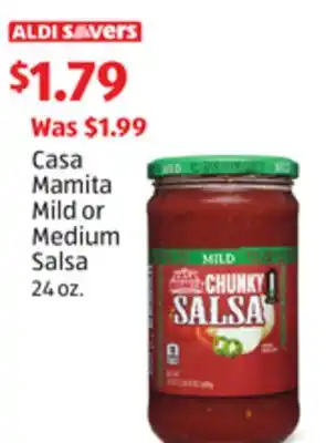 Aldi Casa Mamita Mild or Medium Salsa offer