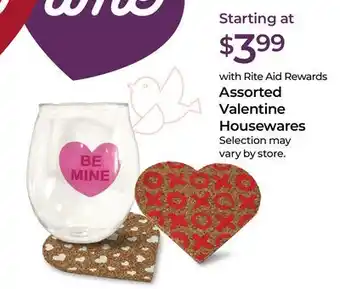 Rite Aid Assorted Valentine Housewares offer