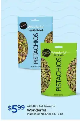 Rite Aid Wonderful Pistachios No Shell offer