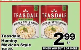 Superior Grocers Teasdale Hominy Mexican Style offer