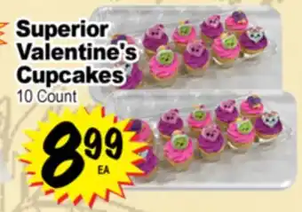 Superior Grocers Superior Valentine's Cupcakes offer