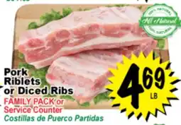 Superior Grocers Pork Riblets or Diced Ribs offer