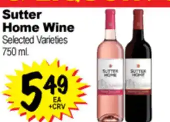 Superior Grocers Sutter Home Wine offer