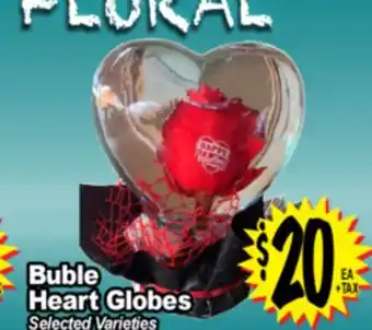 Superior Grocers Buble Heart Globes offer